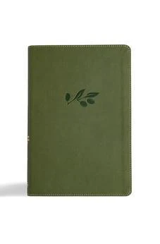 CSB Giant Print Reference Bible, Digital Study Edition, Olive LeatherTouch, Indexed, Red Letter, Easy-to-Read Bible Serif Type