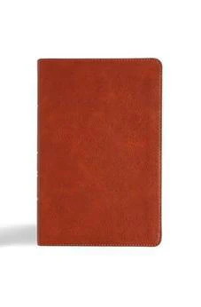 CSB Large Print Personal Size Reference Bible, Digital Study Edition, Burnt Sienna LeatherTouch, Red Letter, Easy-to-Read Bible Serif Type