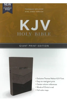 KJV Holy Bible, Brown, Leathersoft, Giant Print, Comfort Print