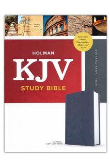 KJV Study Bible, Full-Color, Charcoal Cloth-Over-Board, Red Letter