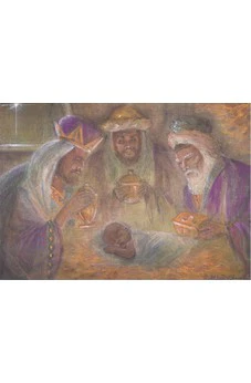 Masterpiece Studios 18-Count Boxed Violet Hewitt Chandler Christmas Cards with Envelopes, Blessed Christmas, 5.6" x 7.8" (947500)
