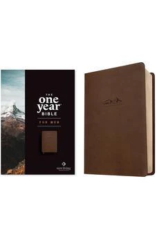 NLT The One Year Bible for Men (LeatherLike, Rustic Brown Mountain)